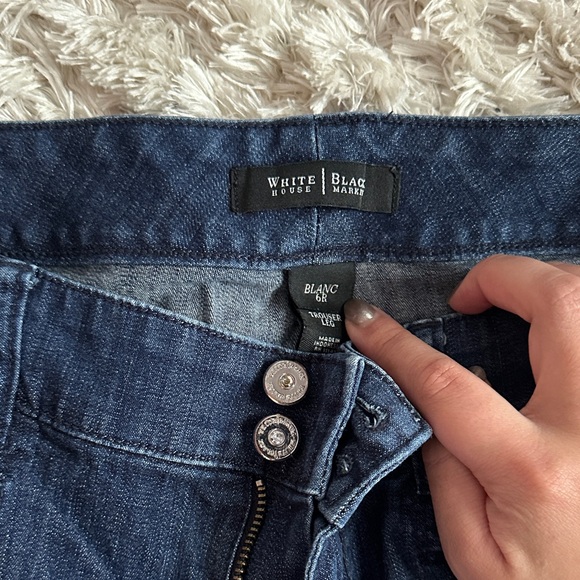 White House Black Market Indigo Low Rise Flared Jeans